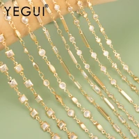 yegui c160diy chain18k gold plated0 3micronscopper metalzirconhand madediy bracelet necklacejewelry making1mlot