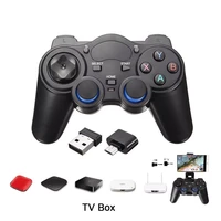 2 4g usb wireless game controller gamepad for android phone joystick joypad with otg converter adapter for ps3 tablet pc tv box