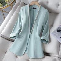 thin suit jacket womens spring and summer new large size womens clothing niche design ladies suit top blazers