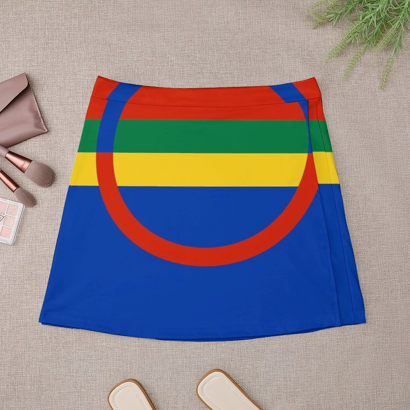 Вертикальная мини-юбка с флагом саами платья летние женские юбки 2025 года женская