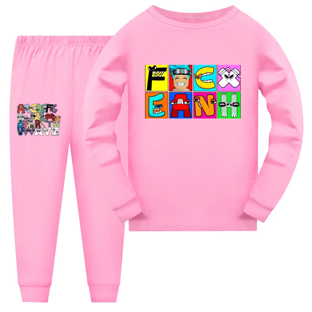 Весенняя детская одежда с длинным рукавом для сна Хлопковая пижама девочек