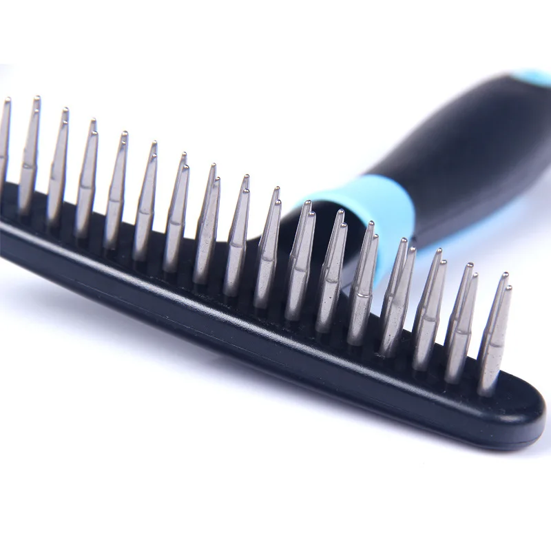 Дешево Расческа для ухода ха шерстью животных двухрядные булавки, подстилка, грабли, большая средняя длинная Расческа с узлом для собак, инструмен... Pаспродажа Расческа для ухода ха шерстью животных двухрядные булавки, подстилка, грабли, большая средняя длинная Расческа с узлом для собак, инструмен...