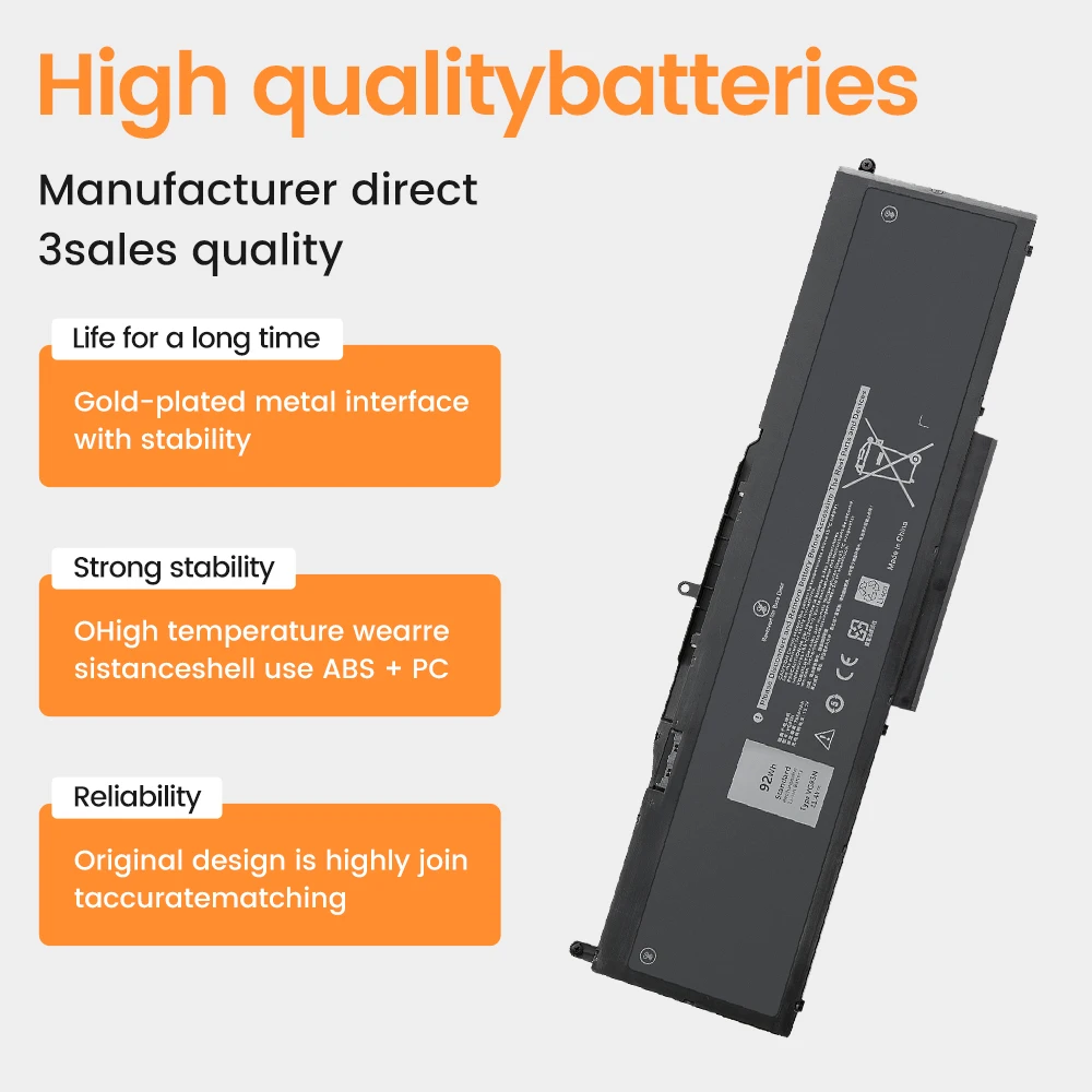 Аккумулятор VG93N для ноутбука DELL Precision 15 3520 3530 M3520 M3530 Latitude 5480 5490 5580 5491 5591 5495 Series 11 4 V