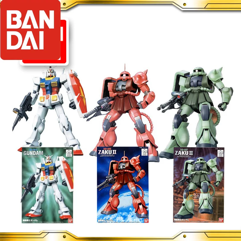 

BANDAI GUNDAM FG 01 02 03 UC RX-78-2 ZAKU II MS-06S Gundam Модель Детская сборка робот аниме экшн-Фигурки игрушки