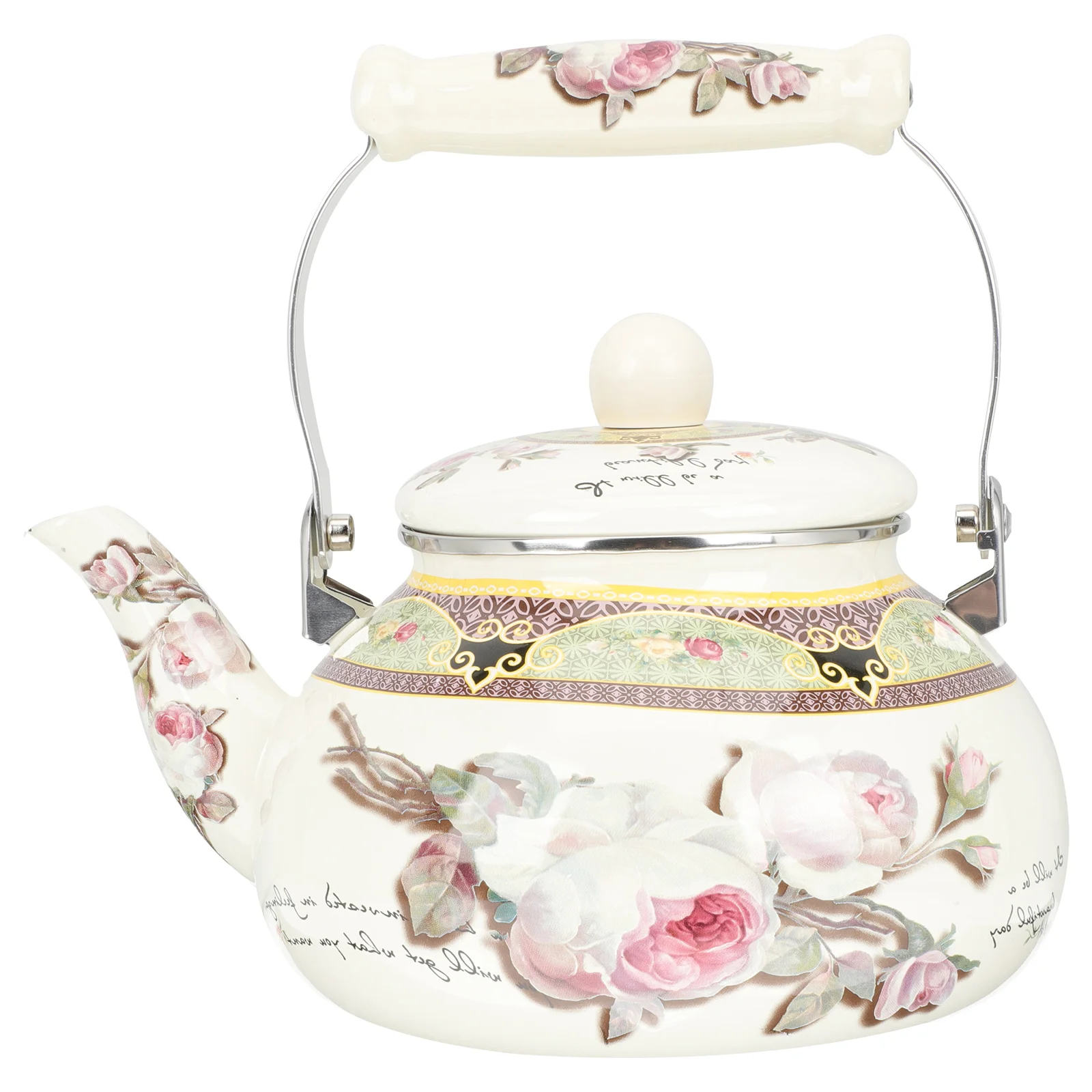 

Kettle Tea Enamel Teapot Pot Water Stove Stovetop Vintage Coffee Teakettle Floral Ceramic Kettles Porcelain Whistling Enameled
