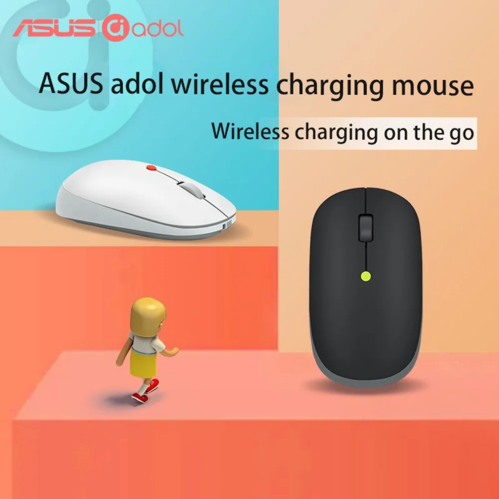 

Оригинальная беспроводная компьютерная мышь ASUS Adol, Офисная Портативная зарядка, два режима, 2,4 ГГц, Bluetooth, бесшумные USB-аксессуары для ноутбука