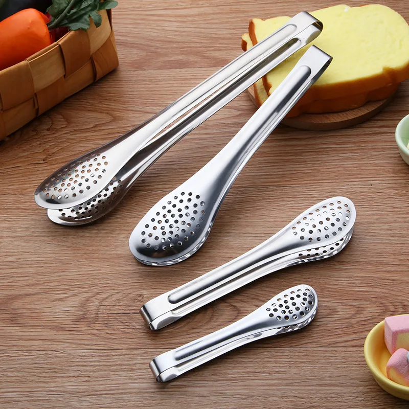 

Stainless Steel Food Tongs Cooking Food Serving Buffet Utensil Tong Cookies Cake Bread Steak Clip Kitchen Accessories BBQ Tools