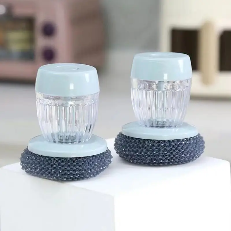 Щетка для скраба с дозатором мыла посуды Портативная щетка дозатора чистки