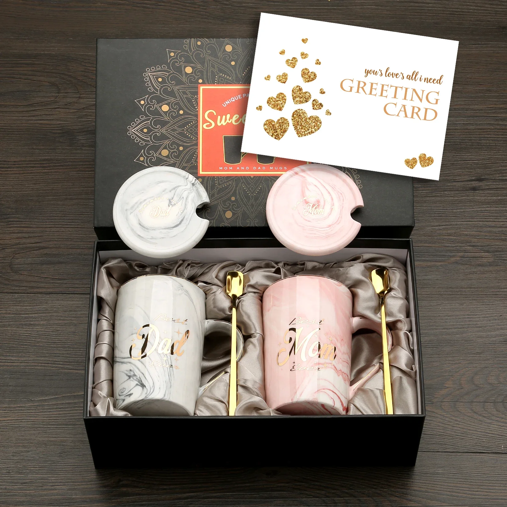 Керамические кофейные чашки 301-400 мл розовые кружки для пары мамы и папы чашка чая