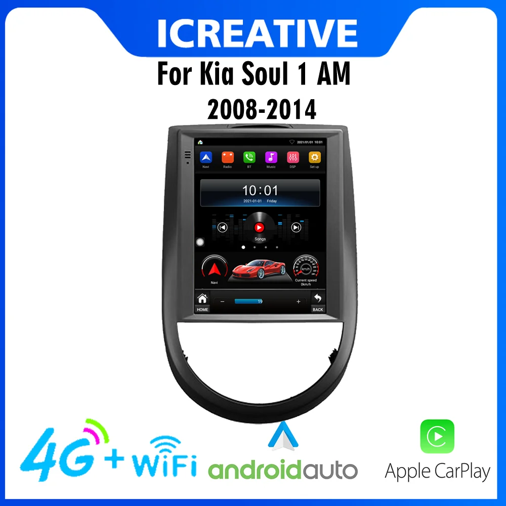 

For Kia Soul 1 AM 2008-2014 2 Din Car Radio Android 4G Carplay Tesla Touch Screen GPS Navigation Multimedia Player Stereo