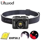 XHP50.2 налобный фонарь со светодиодный енным аккумулятором и зарядкой от USB