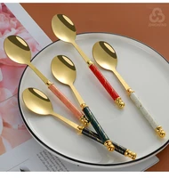 rainbow color coffee tea smile dolphin spoon ice cream dessert spoons 304 stainless steel tableware kitchen supplies