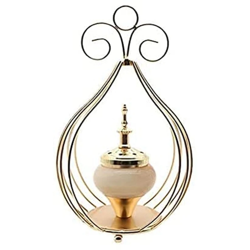 

Home Metal Incense Burner Iron Art Incense Holder Golden Censer Decoration Incense Holder Office Decoration Gift