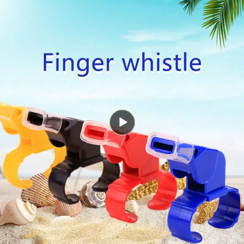 

Finger Whistle Outdoor Sport Professional Contest Referee Whistle Souvenirs With Silicone Tooth Guard Random Color