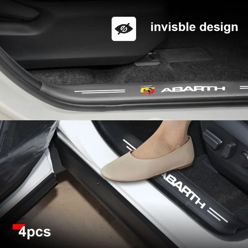 4pcs Car Transparent Threshold Pedal Protection Stickers Goods For Renault Koleos Clio Laguna 2 Megane 3 Duster Logan Captur |