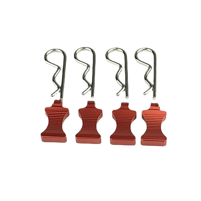 

4Pcs Body Clip Retainer Shell Fixed Buckle Lock For 1/6 RC Crawler Car Axial SCX6 AXI05000 Upgrade Parts Accessories