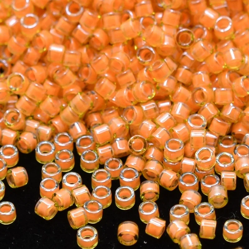 Японские бусины из семян миюки с цветной подкладкой 1 6 мм флуоресцентные цветные