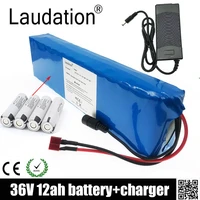 laudation 36v 12ah electric bicycle battery pack 36v 18650 battery pack 500w high power and capacity motorcycle scooter with bms
