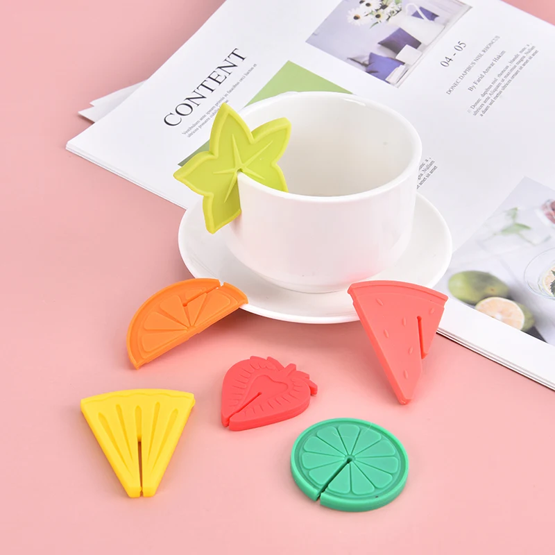 

6 шт. силиконовый маркер с фруктовым узором на стакан для вина, кольцо для идентификации стакана, этикетка, ярлык, знаки, резиновый маркер, аксессуары вечерние