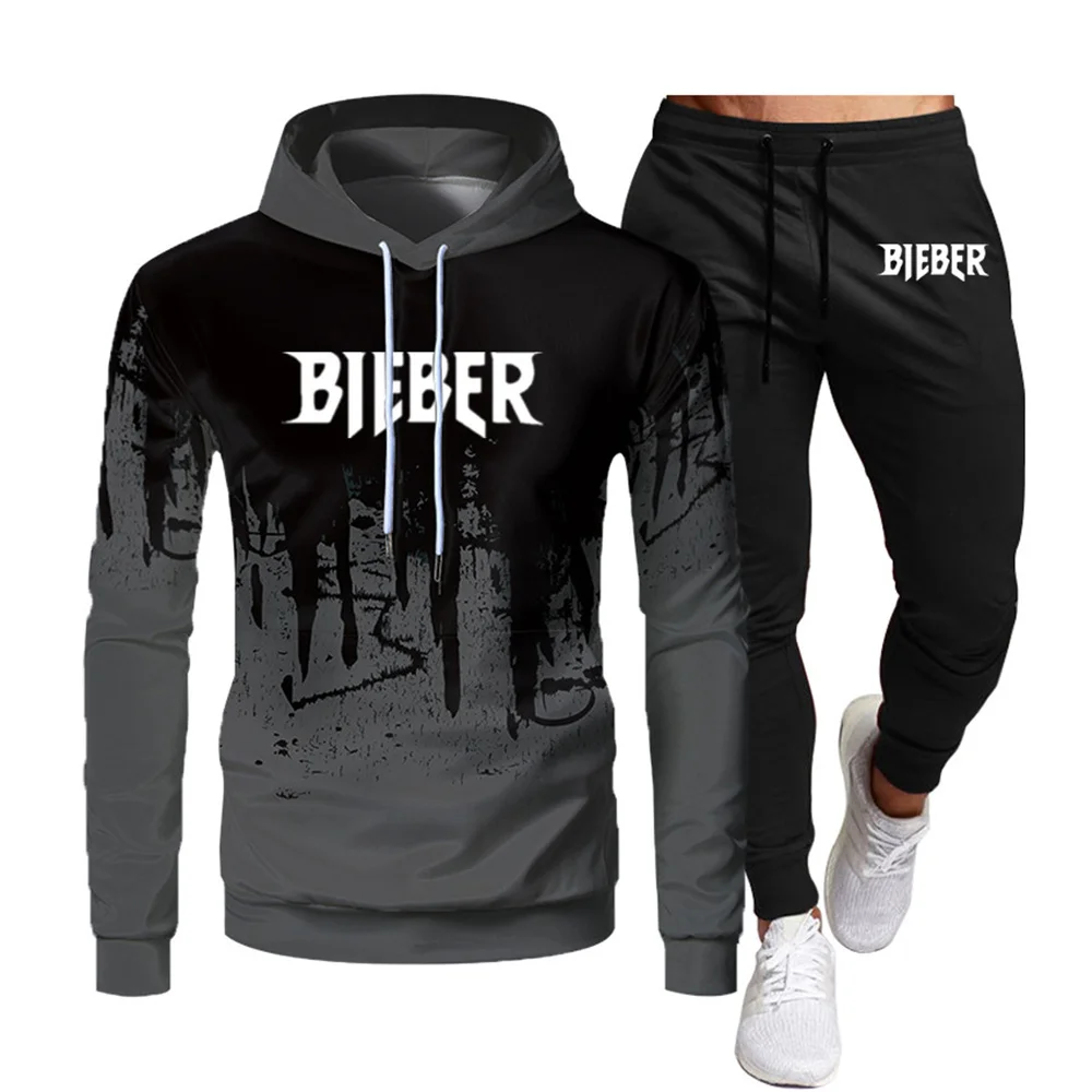 2022 новый осенне-зимний плюшевый свитер. Молодежный костюм для бега. Мужской