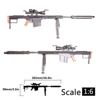 16 scale m82a1 barrett sniper rifle assembling toy plastic 4d gun model assembly puzzles weapon for 12 inch action figure