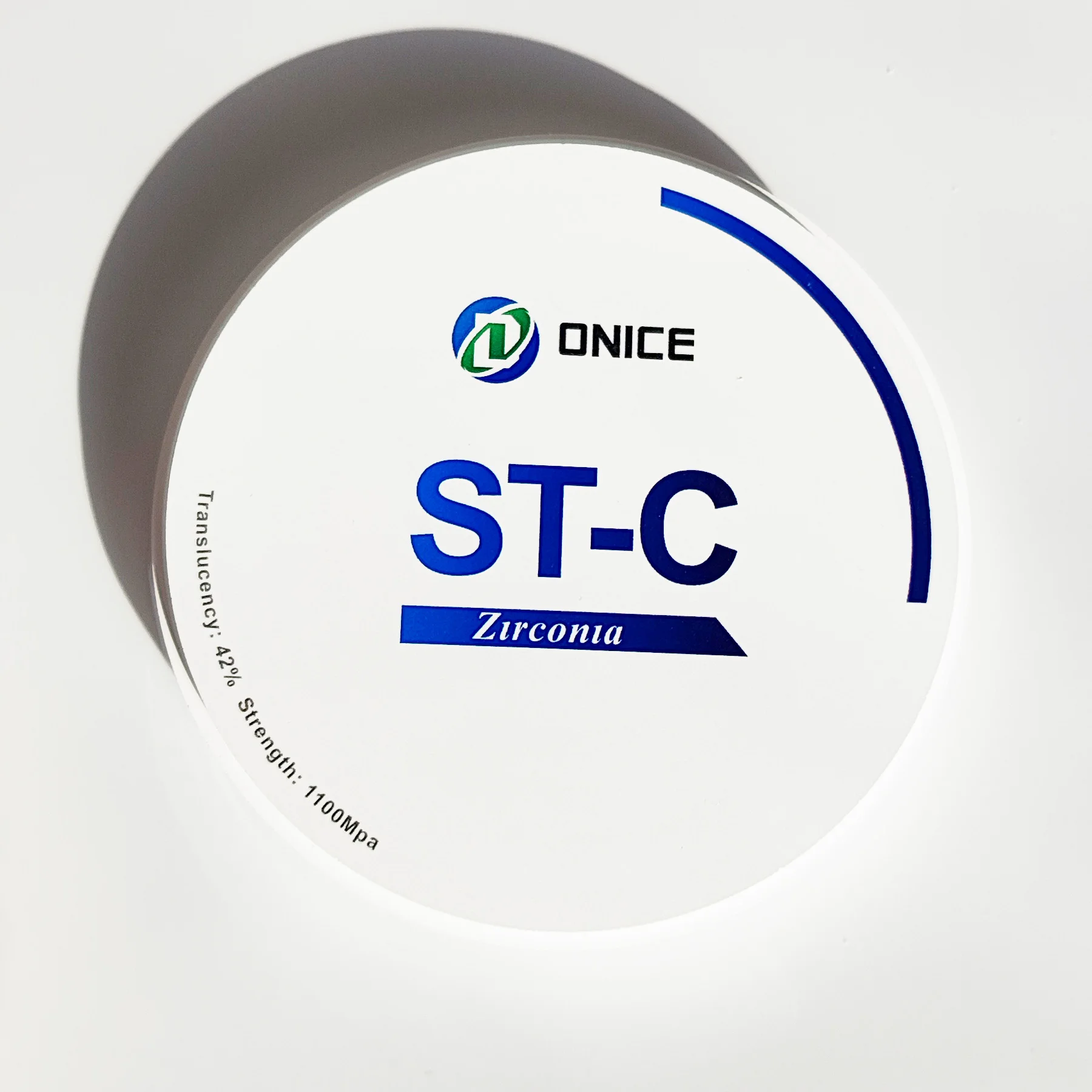 1100MPa ONICE ST-C Циркониевые CAD/CAM Многослойные стоматологические циркониевые блоки 42%