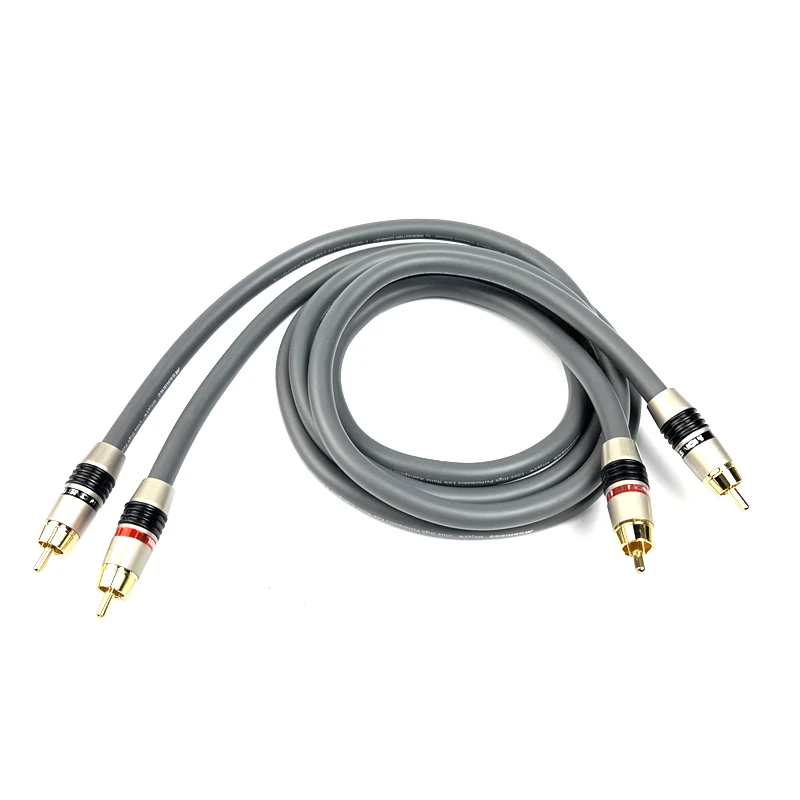 

Single Crystal Copper RCA Cable HiFi Audio Interconnect Line Gold Plated Connector