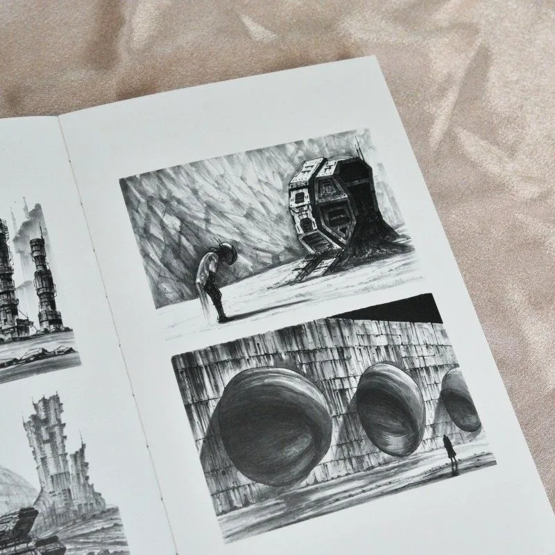 Рисованный альбом для рисования 2. художественная тетрадь. Вдохновение искусства. Научная фантастика. Сцены. Дизайн. Вдохновение. Доводник. Коллекция иллюстраций. (art.: 3920d4c343ca0) - 3920d4c343ca0
