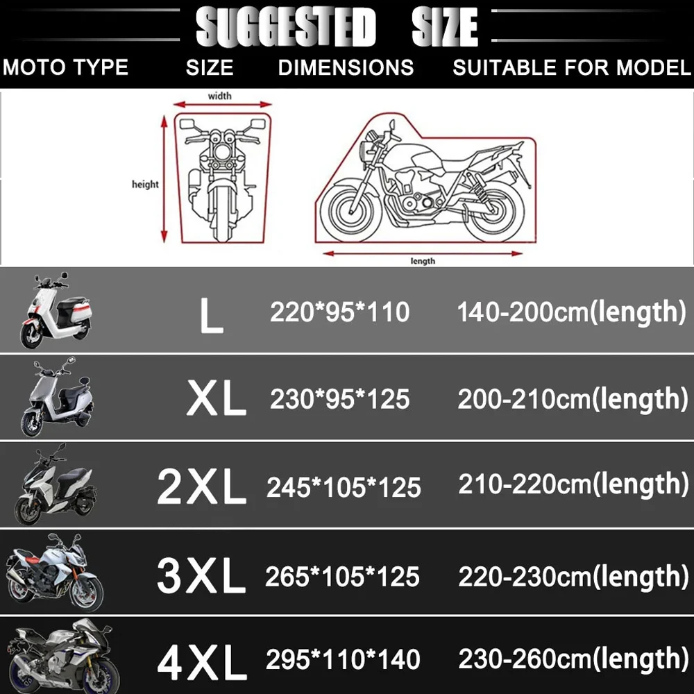 Для Brixton Cromwell 125 250 1200 Crossfire 500 Storr 500 Sunray 125, водонепроницаемый чехол для мотоцикла, уличный дождевик (art.: 3920d3946bcfe) - 3920d3946bcfe