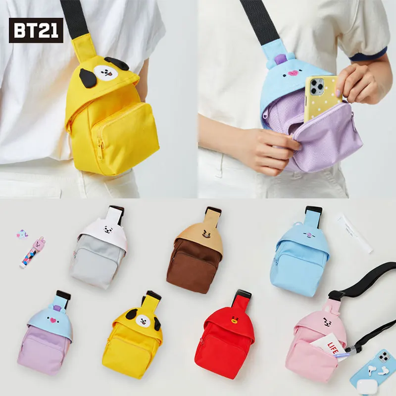 

Kawaii BT21 аниме хобби ТАТА Rj чимми куки Shooky Mang Koya мини сумка через плечо мужская универсальная нагрудная сумка для прогулок