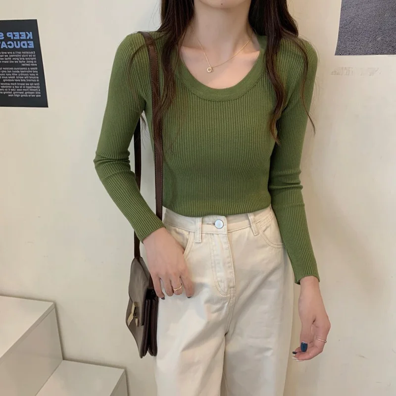 Нижняя рубашка с низким воротником женская осенне-зимняя внутренняя одежда