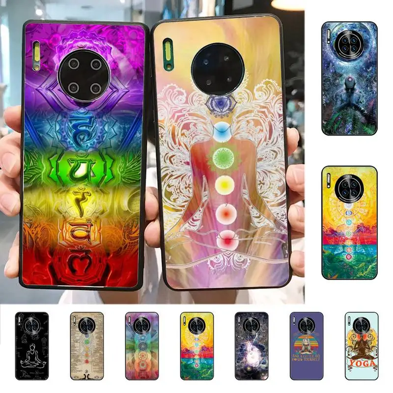 

YNDFCNB Mandala Chakra Insist Yoga Phone Case for Huawei Mate 20 10 9 40 30 lite pro X Nova 2 3i 7se