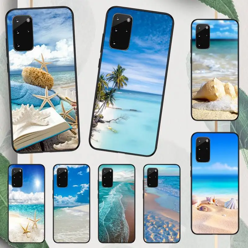 

Blue Summer beach ocean starfish Phone Case For Samsung galaxy A S note 10 12 20 32 40 50 51 52 70 71 72 21 fe s ultra plus