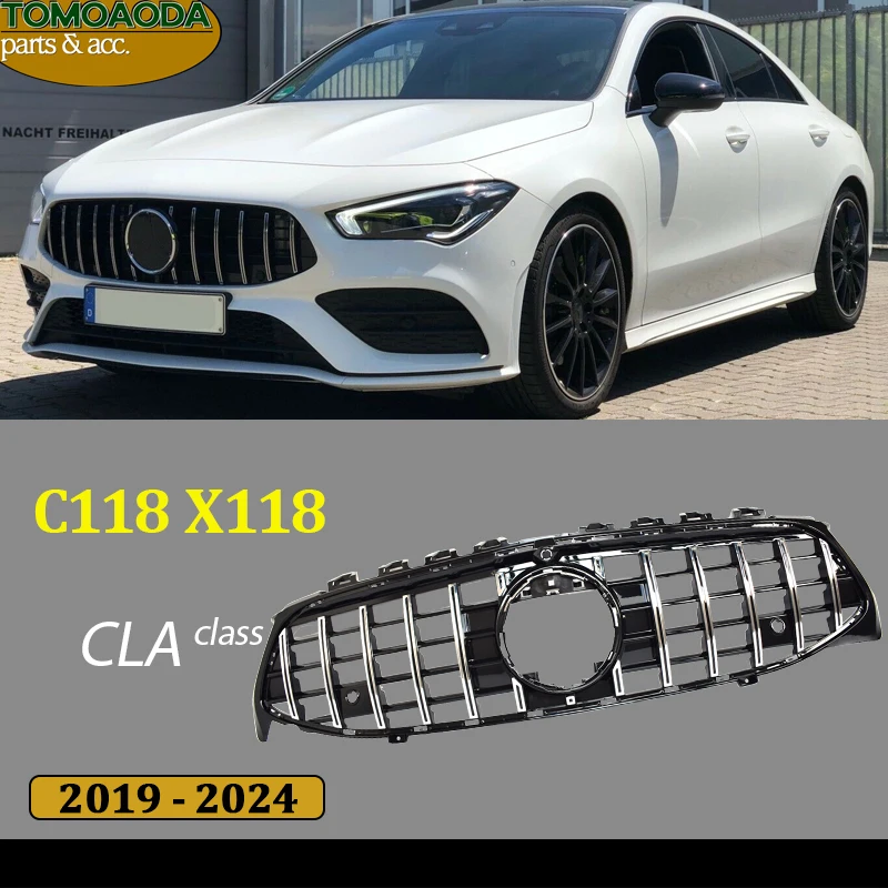 

CLA-45-Style front Bumper Grille for Mercedes 2019 - 2024 CLS Class Coupe C118 X118 Shooting Brake CLA200 CLA 250 CLA 35 AMG