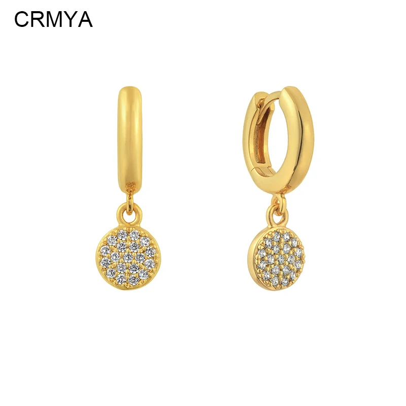 

CRMYA Gold Plated Drop Earrings For Women Fashion CZ Zircon Female Piercing Dangle Earrings 2023 Jewelry Accessories Wholesale