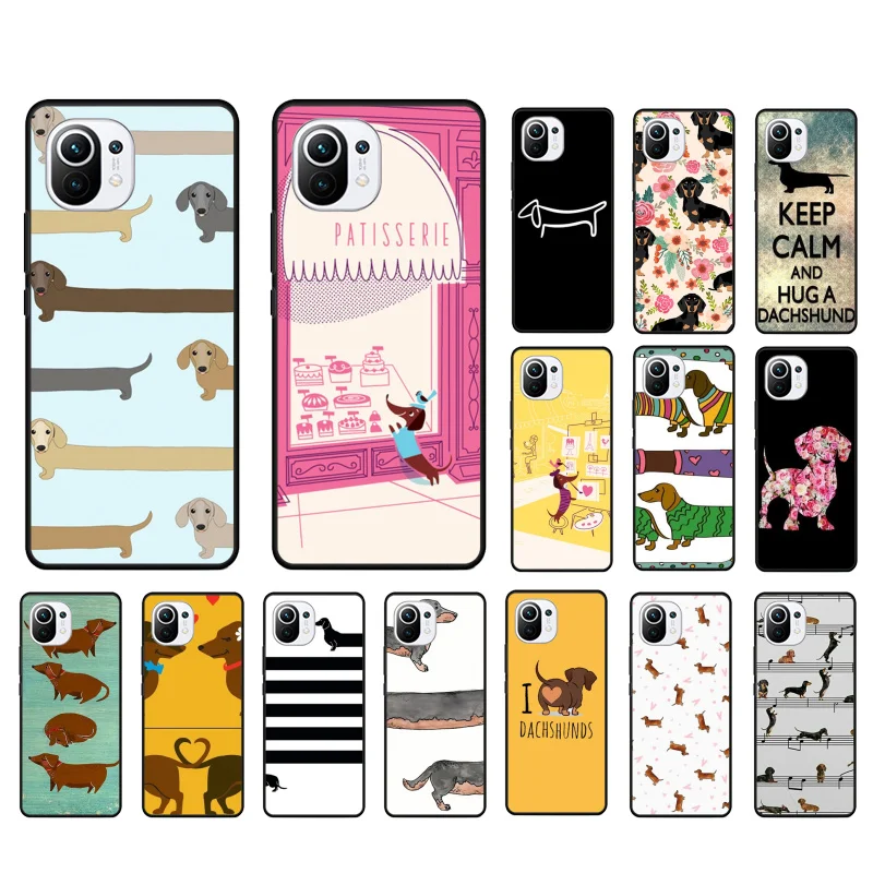 

Cute cartoon Dachshund dog Phone Case for Xiaomi 12 Mi 10T 11T 11 Pro 10 10T 11 lite 10pro 11Ultra Poco X3 Pro Poco F3 M3