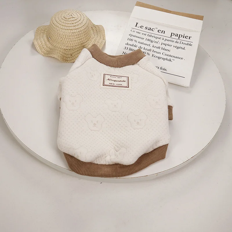 Новинка зимняя одежда для домашних животных жилетка с медведем собак хлопковая