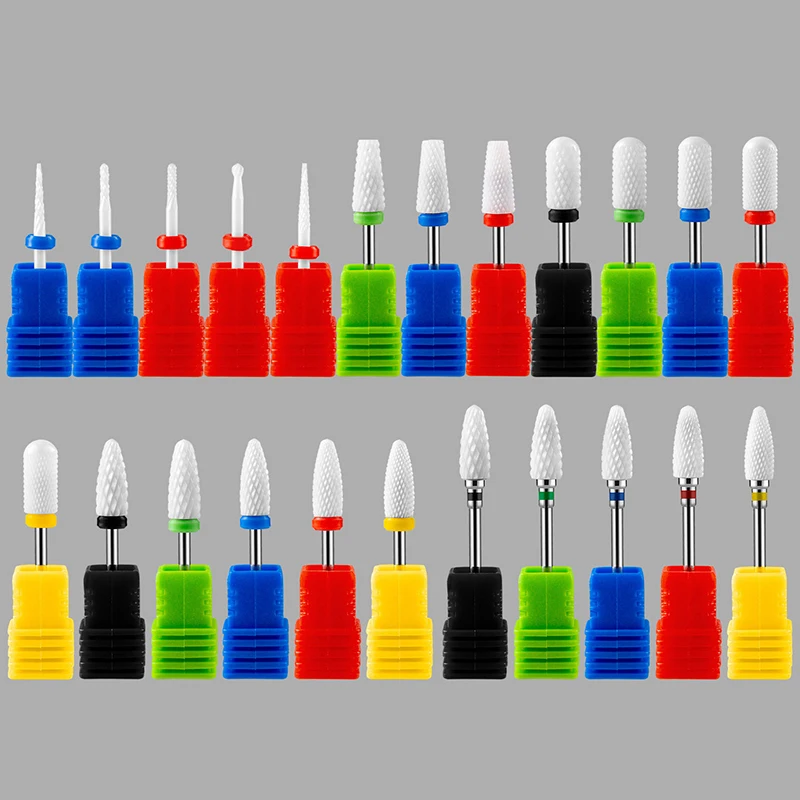 

Ceramic Tungsten Nail Drill Bit Milling Cutter For Manicure Pedicure Nail Files Buffer Nail Art Equipment Accessory