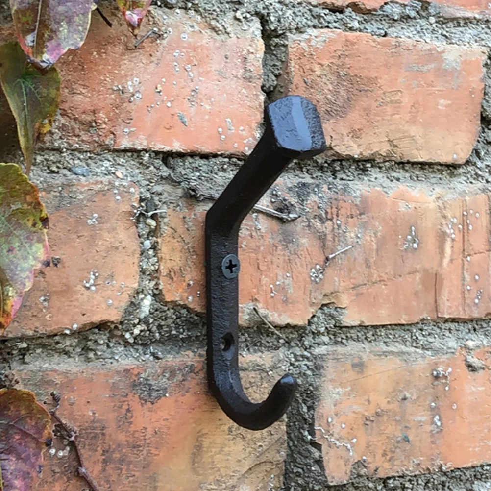 4 шт. уличный чугунный изогнутый крючок для ногтей вешалки одежды потолочный