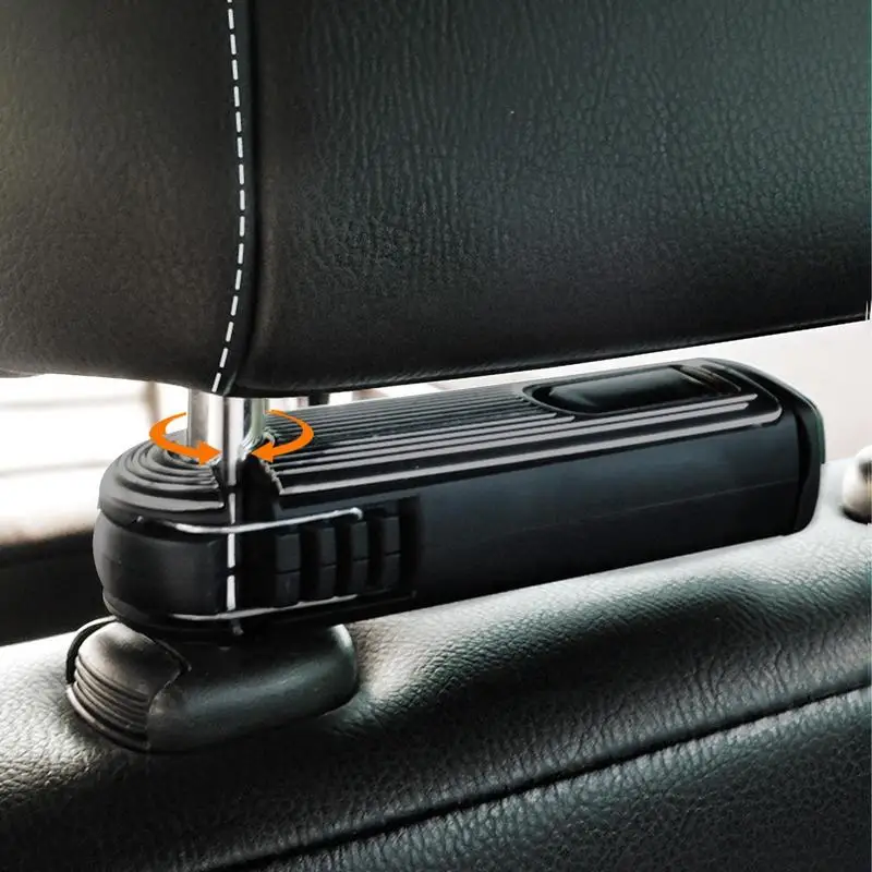 

Car Headrest Hook 2 In 1 Car Seat Hooks With Phone Holder Car Hook For Purses And Bags 360 Degrees Rotation Adjustment