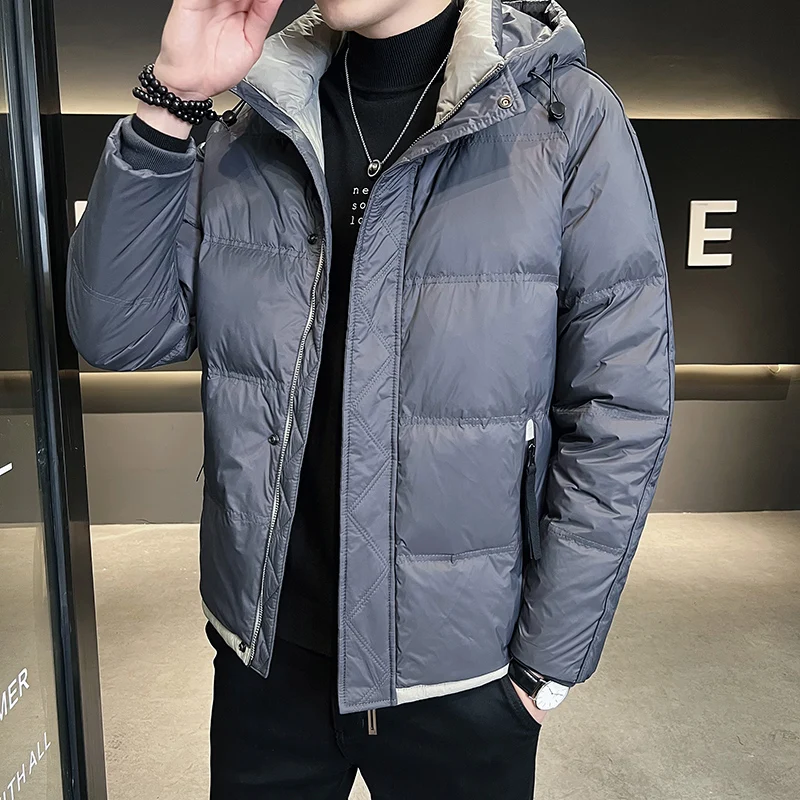 New Men's Winter Thickened and Warm Men's Down Jacket Korean Fashion trend Handsome Hooded Men's Jacket Size L-5XL item ZRS-8808
