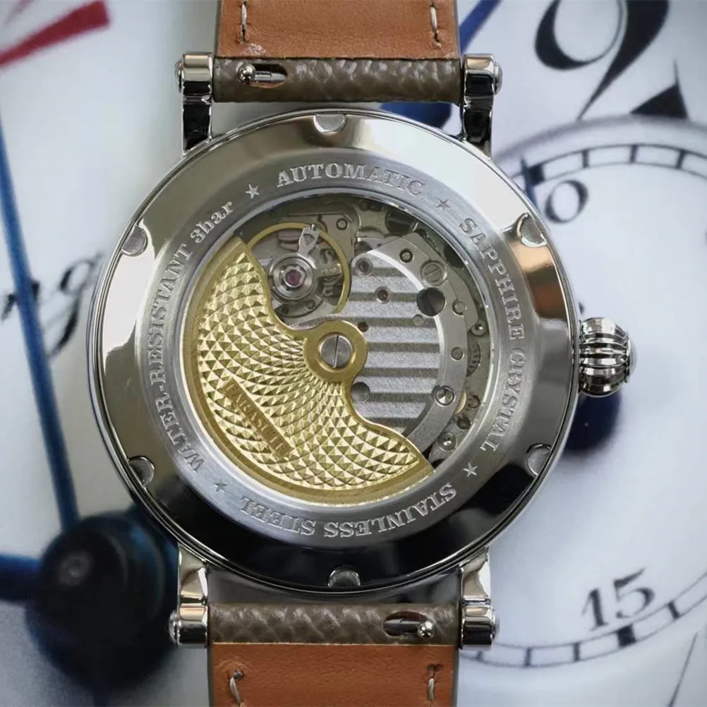 FARASUTE мужские автоматические часы 40 мм роскошные ретро механические наручные с