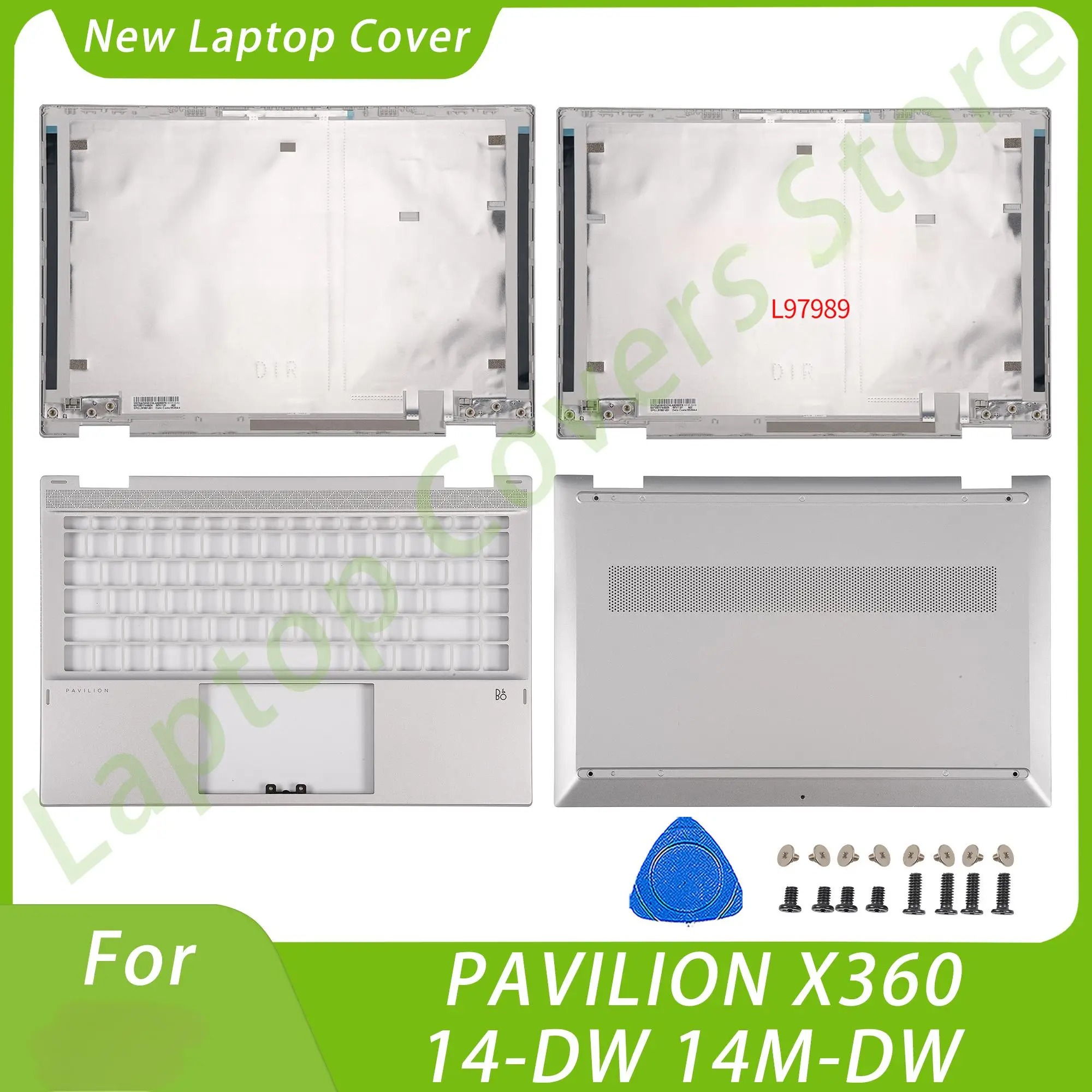 Новые чехлы для PAVILION X360 14-DW 14M-DW задняя крышка ЖК-дисплея Упор рук 6070B1745001 6070B1745004