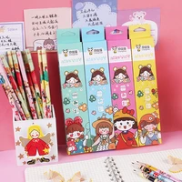 cartoon 612pcs hb standard pencils childrens student writing drawing sketch pencil stationery school office supplies kids gift