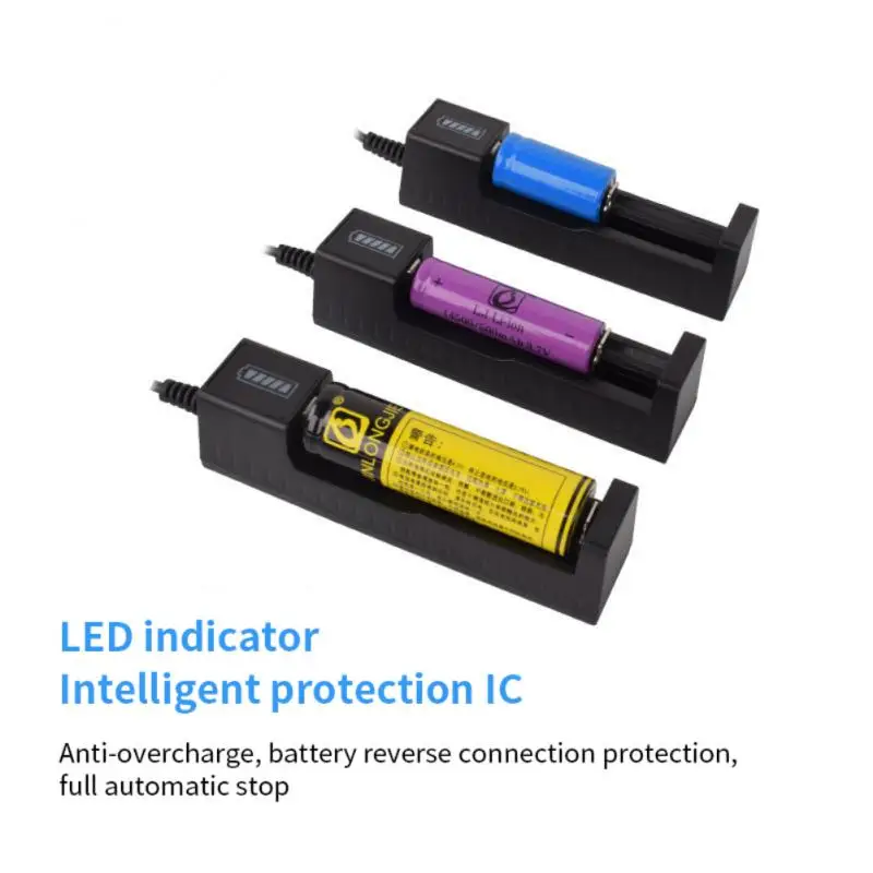 

Универсальное быстрое зарядное устройство с 1 слотом 18650 USB для 14500 16650 14650 18500