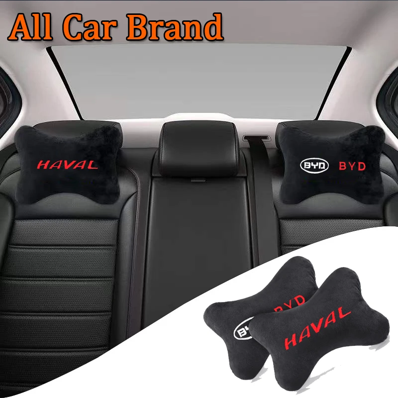 

1/2Pc Car Logo Cotton Neck Pillow Safe Driving Decorate Car Goods For Hyundai IONIQ Tucson i30 i40 Fe CM DM Elantra Sonata RB LC