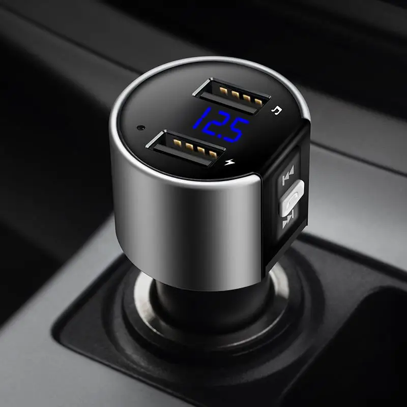 Bluetooth Wireless USB Car Charger With Voltage display 3.4A Fast Charging Phone Adapter For iPhone Huawei Accessories |
