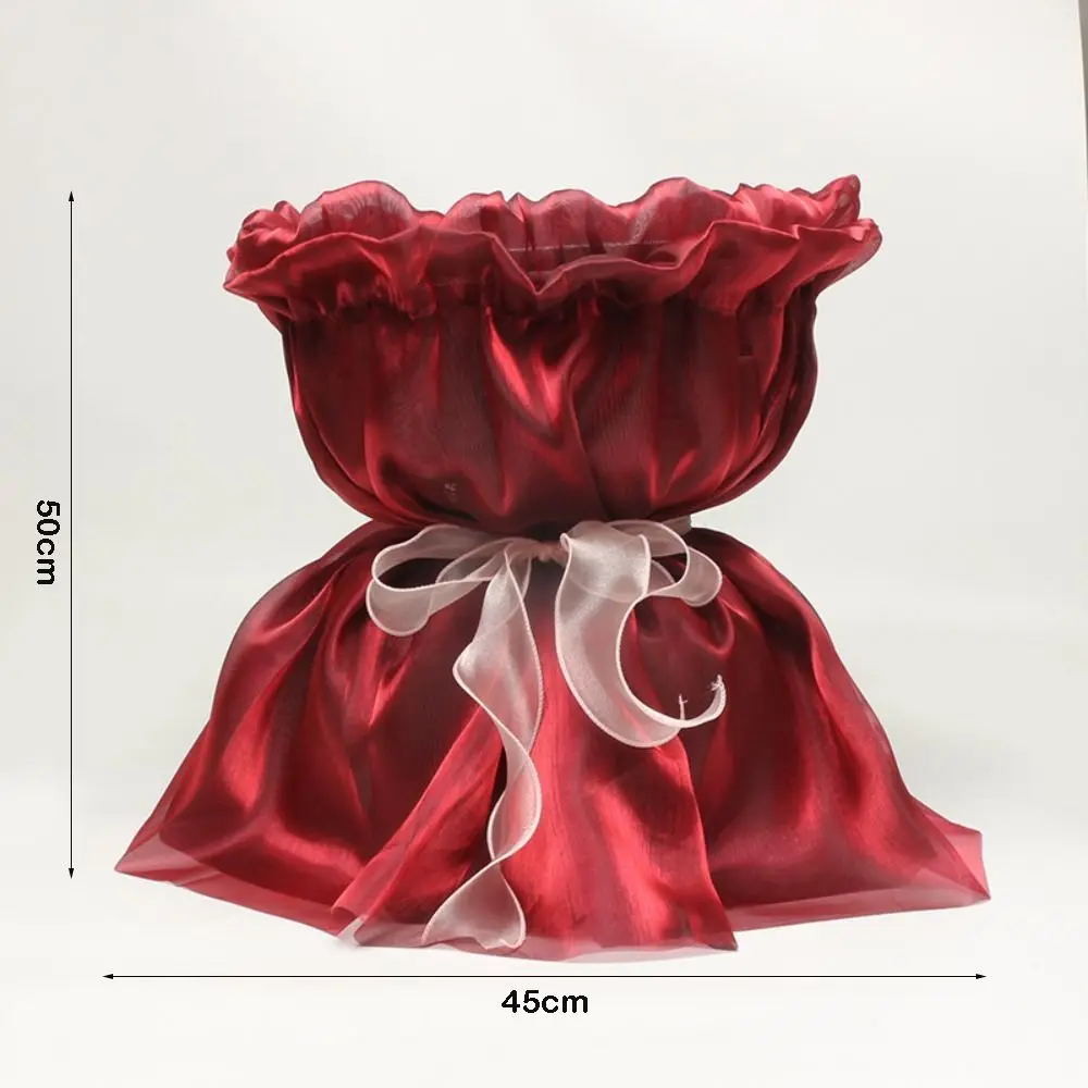 Бумага для упаковки цветов 50×45 см, шелковый тюль, цветочная ткань, эластичная отделка, жемчужная шелковая упаковочная пленка (art.: 3920db27dfaf5) - 3920db27dfaf5