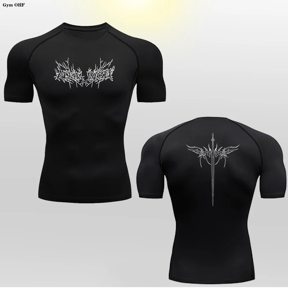 Футболка мужская с коротким рукавом боксерская майка компрессионная