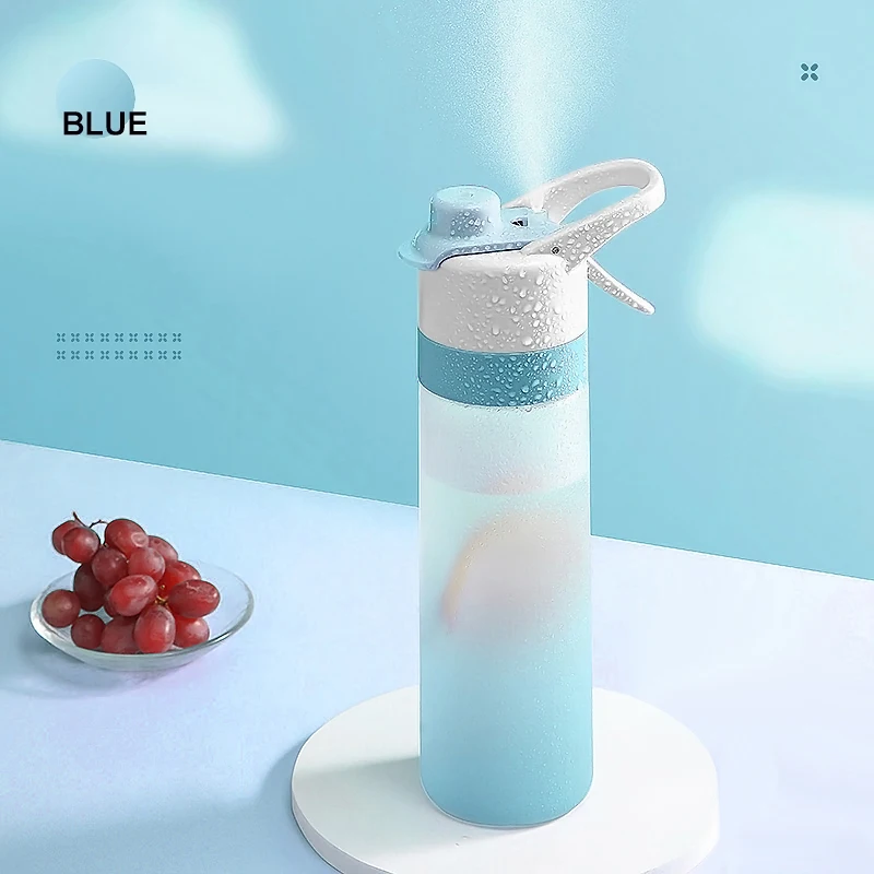 

600/700Ml Spray Water Bottle Large Capacity Drinking Plastic Bottle Spray Sport Water Bottle BPA Free Eco-Friendly Outdoor Sport